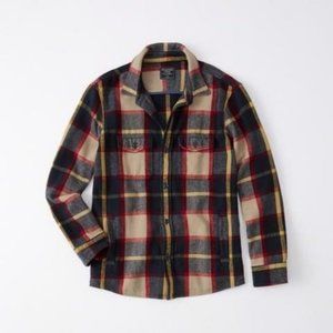 Abercrombie and Fitch Men's Flannel Shacket Jacket Shirt Size Medium